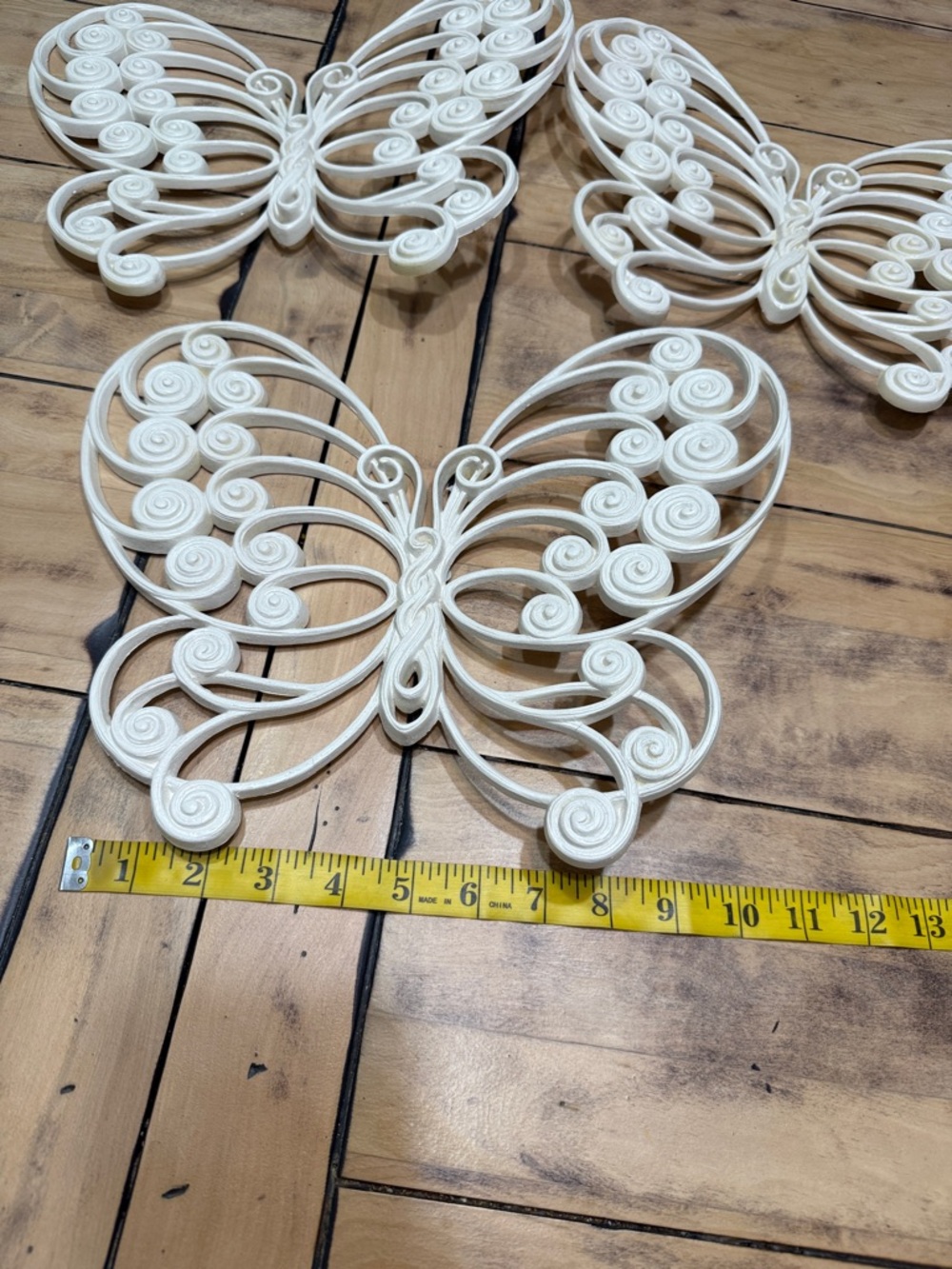 Vintage Butterfly Wall Decor: Burlwood Mid-Century Modern (3) - Picture 4 of 5